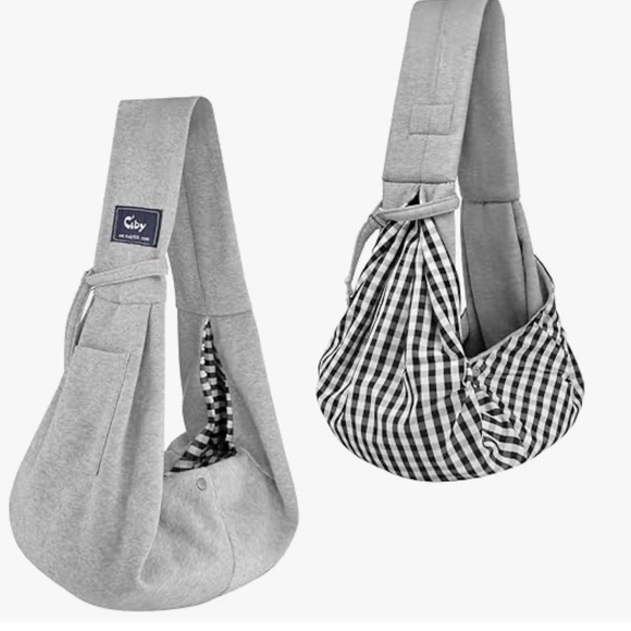 Cuby Gray Pet Sling Carrier - Picture 6 of 6